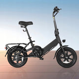 Rower Elektryczny Składany Lekki Miejski Koło 14" Cal 250W 36V 7.5Ah Czarny