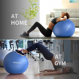 Piłka Fitness Gimnastyczna Ćwiczeń + GRATIS POMPKA 65CM średnica Fioletowa