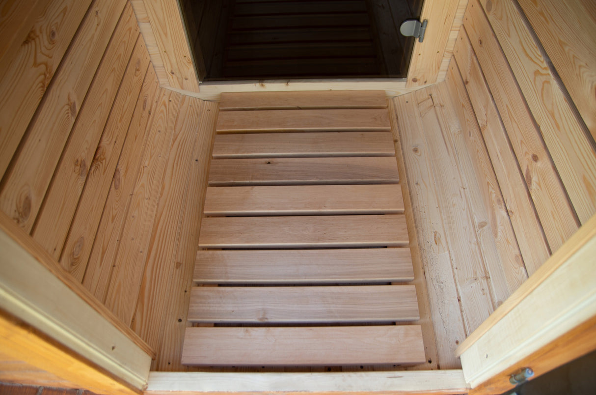 Sauna Ogrodowa Zestaw Drewno Szwedzkie Beczka 340cm z Piecem i Balią 120 cm