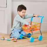 Wózek Zakupowy Supermarket Koszyk dla Dzieci Zestaw Sklepowy Akcesoria 50cm