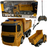 Zdalnie Sterowana Wywrotka Budowlana Dzieci Pilot 2.4GHz Światła 35cm RC