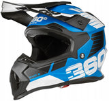 Kask Cross Enduro S Quad Daszek Niebieski Homologacja EU MTB Lekki