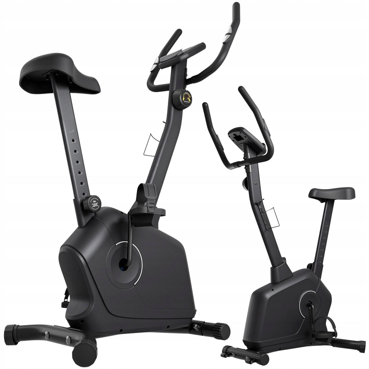 Rower Treningowy Magnetyczny Pionowy Rower Stacjonarny do 120 Kg Czarny