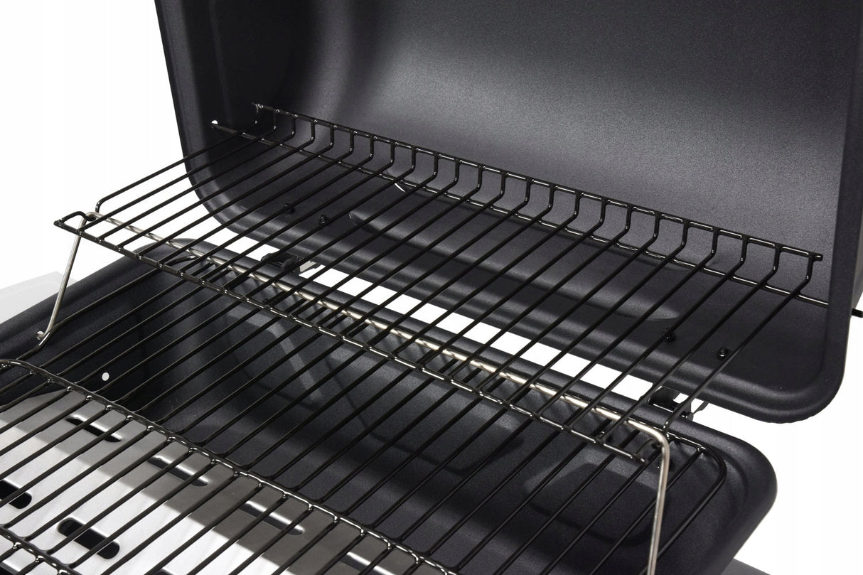 Grill Gazowy Ogrodowy Piezo Lund Czarny Kompaktowy 5,5 KW 2 Palniki