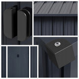 Domek Ogrodowy Narzędziowy Szopa Garaż Metalowy 180x180x184 Schowek
