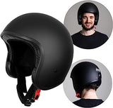Kask Motocyklowy retro Wizjer Skuter Mat - L 59/60