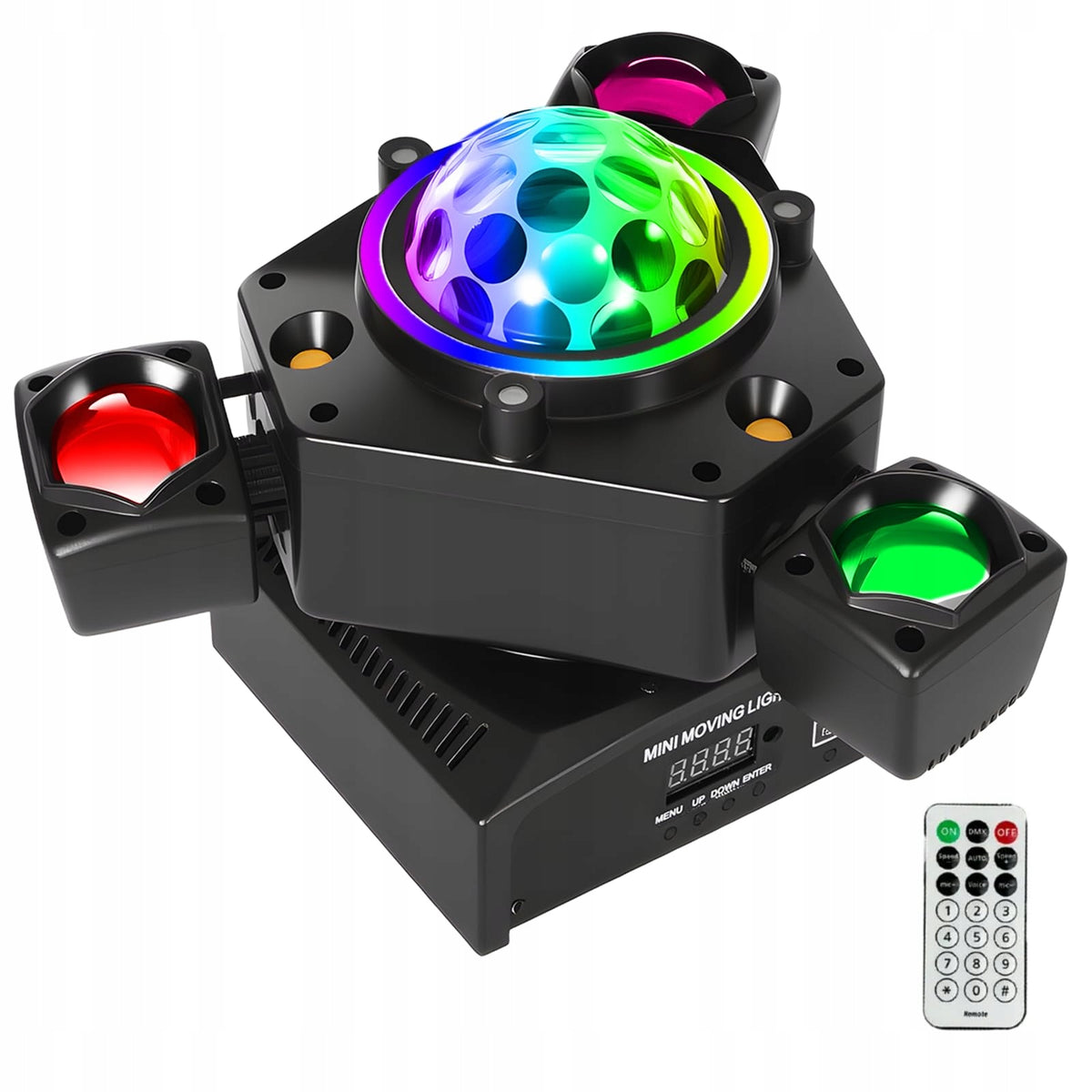 Światło Sceniczne LED RGBW 150 W Aktywowany Dźwiękiem z Pilotem DMX512