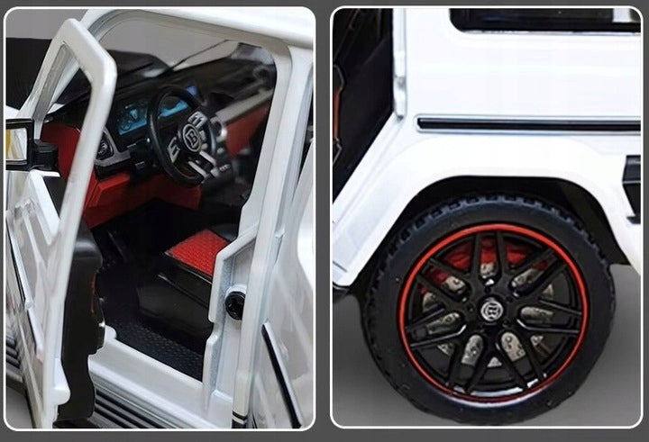 Samochód Mercedes G800 BRABUS Metalowy 1:24 Światła Dźwięk Napęd dla Dzieci