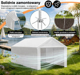 Namiot Garażowy Wodoszczelny Polietylenowy Odporny na Rozerwanie Biały 3x6m