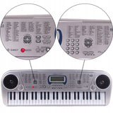 Keyboard Pianinko z Mikrofonem Organy 54 Klawisze do Grania Wyświetlacz Led