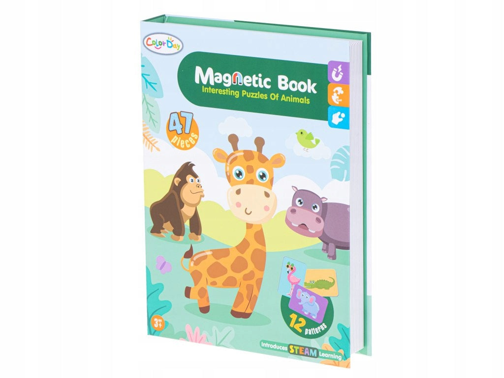 Układanka Magnetyczna Puzzle Edukacyjne Zwierzęta Montessori Magnetyczne