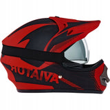 Kask Motocyklowy Crossowy Enduro na Quad Skuter Motor Czerwony L