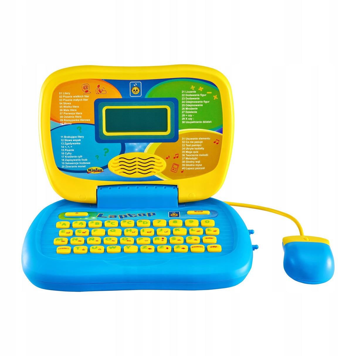 Komputerek Laptop Dziecięcy + Myszka dla Dzieci Interaktywny Edukacyjny