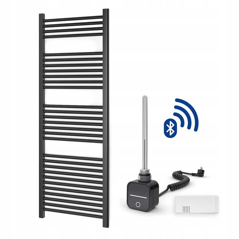 Grzejnik Łazienkowy Dekoracyjny Elektryczny Drabinka 55x150 cm 800W Czarny