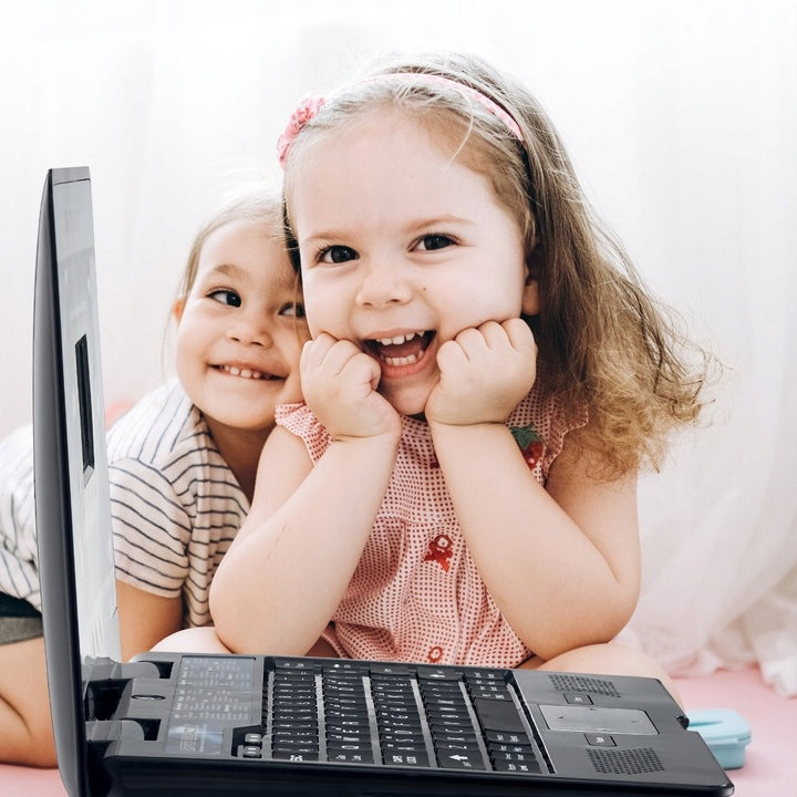 Komputerek Edukacyjny Nauka i Zabawa Laptop 3+ 98 Gier PL/ANG dla Dzieci