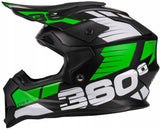 Kask S Cross Enduro Homologacja ECE Lekki MTB Quad Downhill Zielony