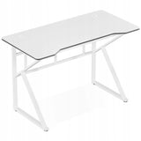 Biurko Gamingowe Młodzieżowe Komputerowe Biurowe Płyta MDF Białe 120 cm