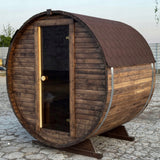 Sauna Ogrodowa Beczka 180 cm z Piecem na Drewno do Samodzielnego Montażu