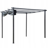 Pergola Ogrodowa Tarasowa Szara Dach Altana Pawilon Dach 3x3 M