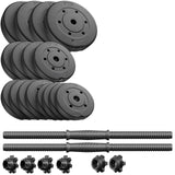 Hantle Bitumiczne Regulowane Zestaw Hantli 40kg 2x20kg Gryf Sztanga Czarne