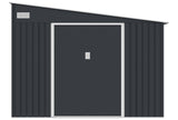Domek Ogrodowy UNIWERSALNYM Jednospadowym Dachem Antracyt 279x321 cm