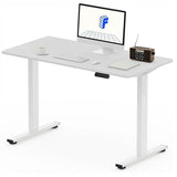Biurko Stojące Poves Elektryczne Ergonomiczne Regulowane 100x60cm Białe