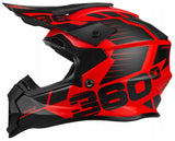 Kask Cross Enduro S Czerwony Quad MTB Homologacja EU Lekki Daszek