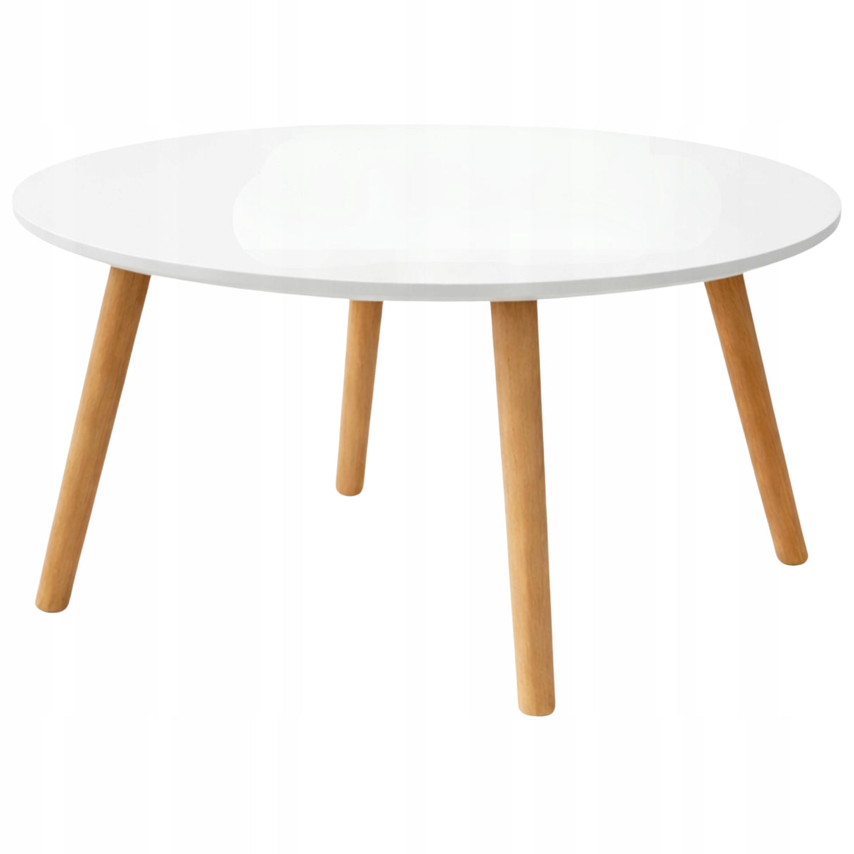 NOWOCZESNY STOLIK KAWOWY OKRĄGŁY DO SALONU POKOJU DREWNO STYLOWY LOFT