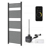 Grzejnik Łazienkowy Dekoracyjny Elektryczny Drabinka 55x150 cm 800W Czarny