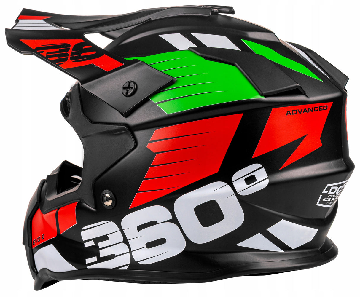 Kask Cross Enduro L/XL Homologacja EU lekki Deflektor Wentylacja Quad Mtb