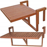 Stolik Balkonowy Wiszący Barkeley 985089 64x65x44/52cm Brązowy Eukaliptus