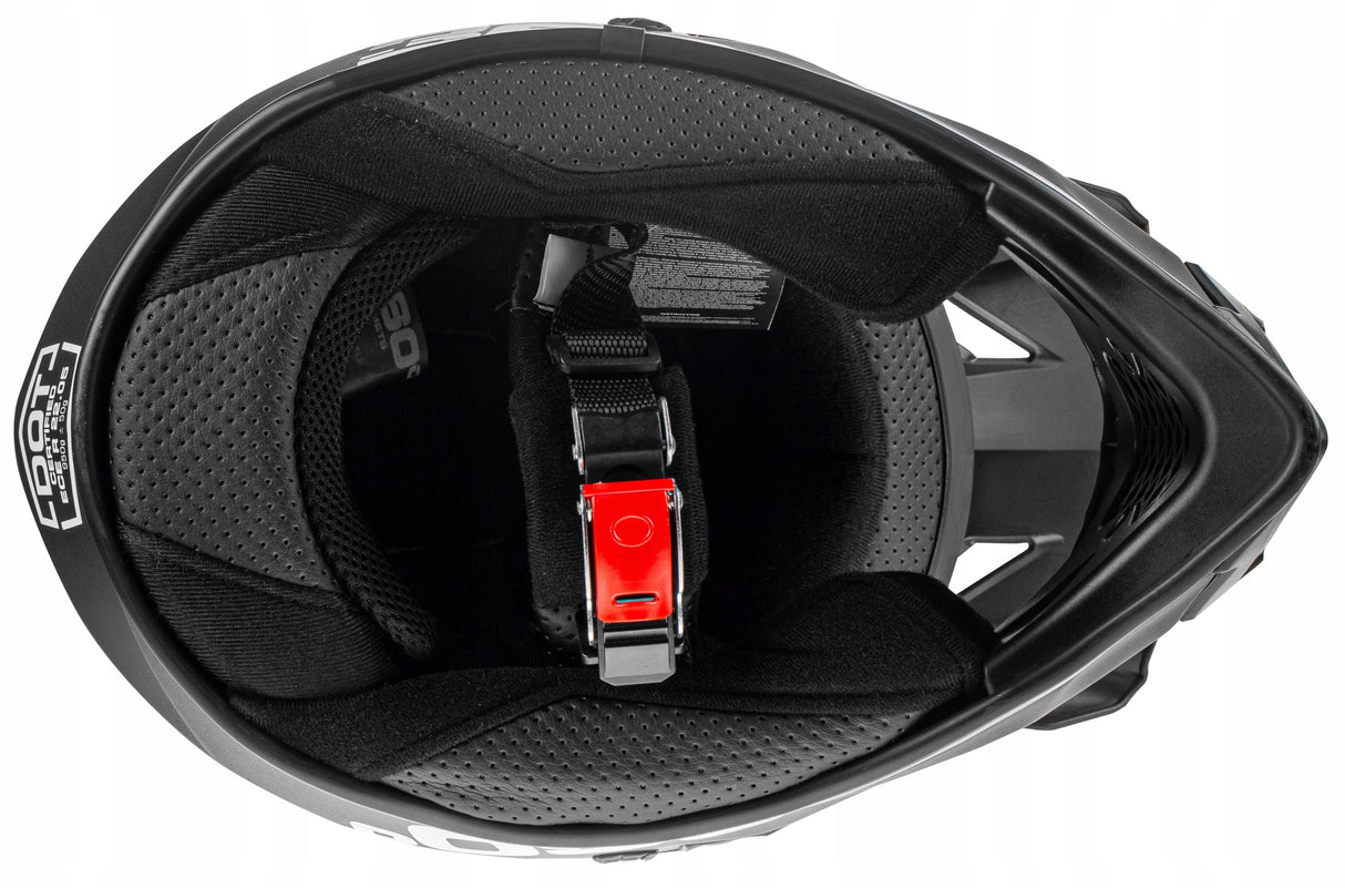 Kask Cross Enduro S Lekki Quad MTB Daszek Homologacja EU Niebieski