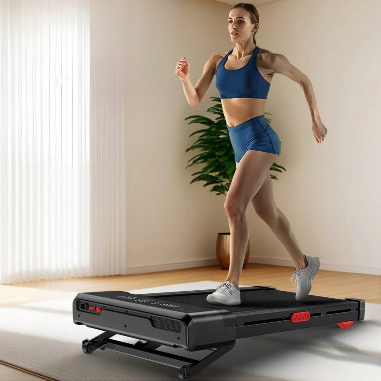 Bieżnia Domowa z Automatycznym Nachyleniem 0-12% Prędkością 1-10 km/h 3 KM