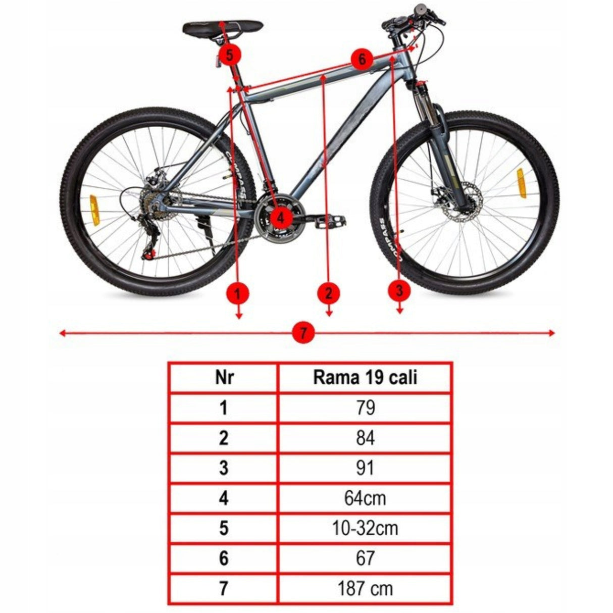 Rower Górski SHIMANO 21 Biegów Tarcze Rama 19" 165-179 cm Koła 27,5" Cali