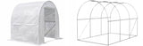 Tunel Foliowy [4 m²] 2x2m [FOLIA + STELAŻ] | BIAŁY |