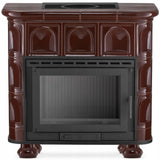 Piecyk Kominek Kaflowy Piec Koza Żeliwny BROWN 13kW Stalowy Ceramiczny