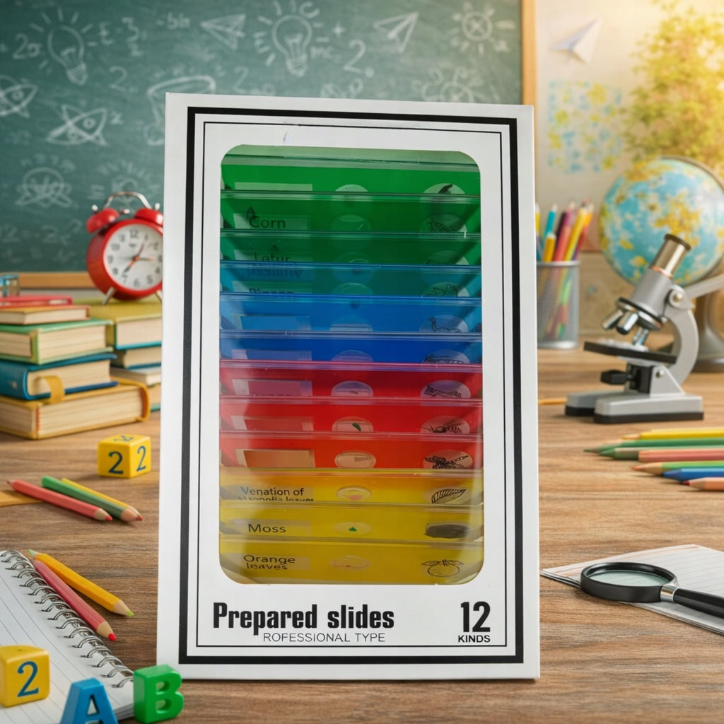 Szkiełka Próbówki Mikroskopowe Próbki Edukacyjne Losowych Próbówek Zestaw