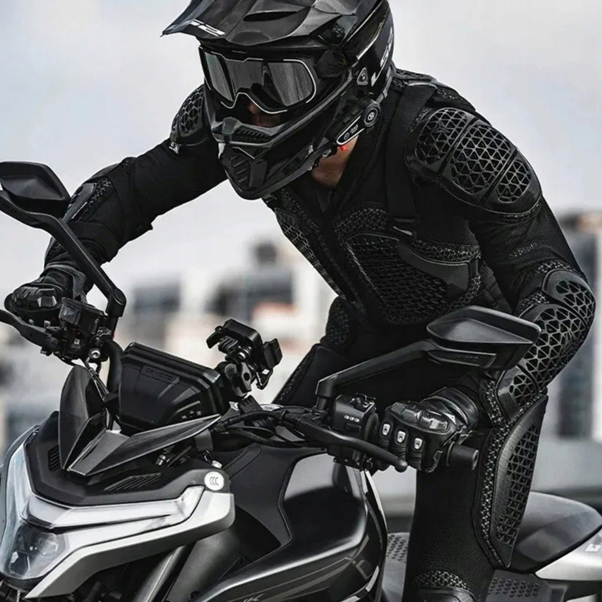 Zestaw Kurtka Motocyklowa Pancerna + Spodnie Motocyklowe Odzież Ochronna M