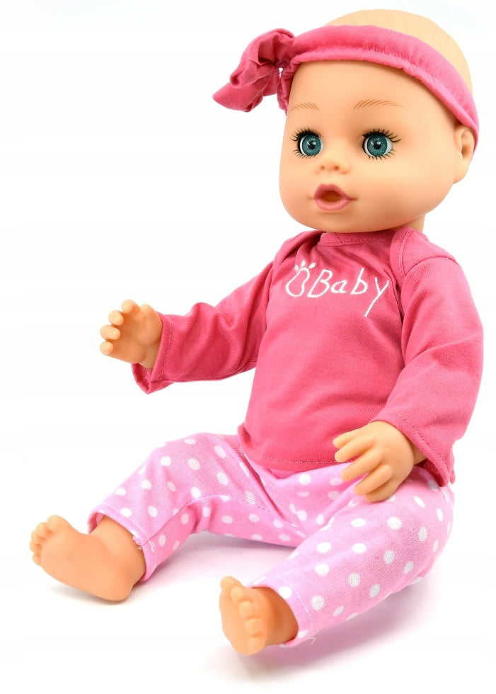 Lalka Bobas New Born Baby Sikająca Butelka Nocnik Pielucha 43 cm Zabawka