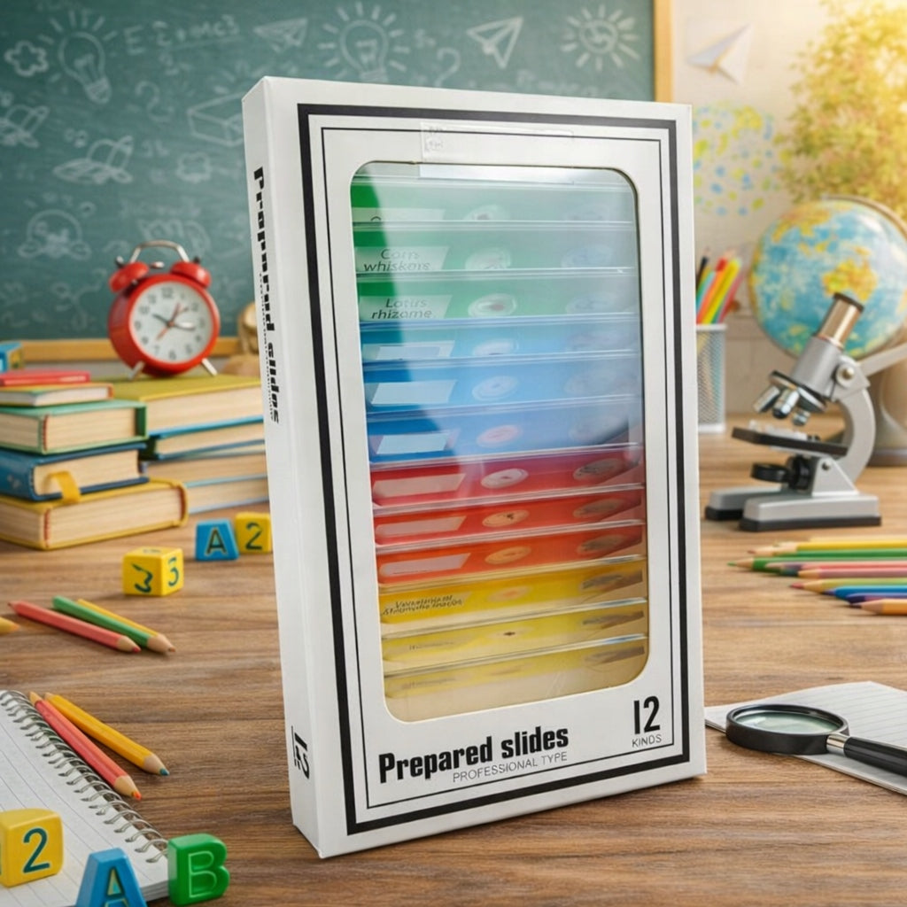 Szkiełka Próbówki Mikroskopowe Próbki Edukacyjne Losowych Próbówek Zestaw