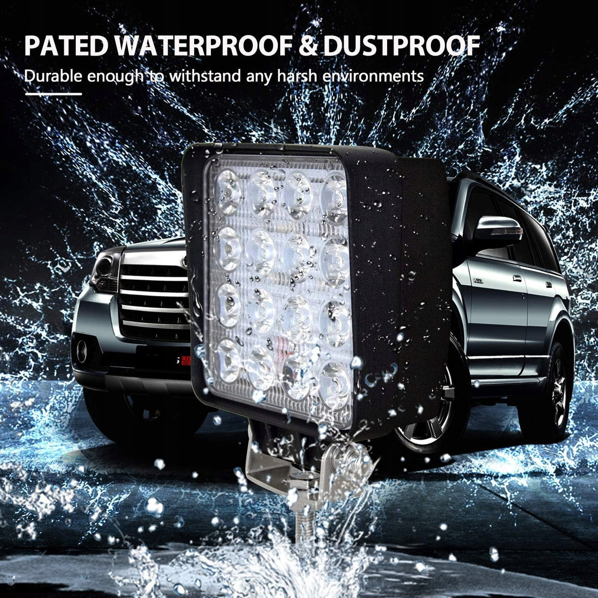 RIGIDON 2 szt. LED Reflektory 48W 4 cale, 12V/24V, 6000K dla 4x4, SUV