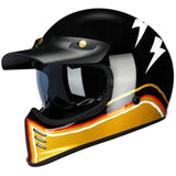 Kask Motocyklowy Pełna Twarz Vintage Oddychający Motocross Rozmiar 2XL