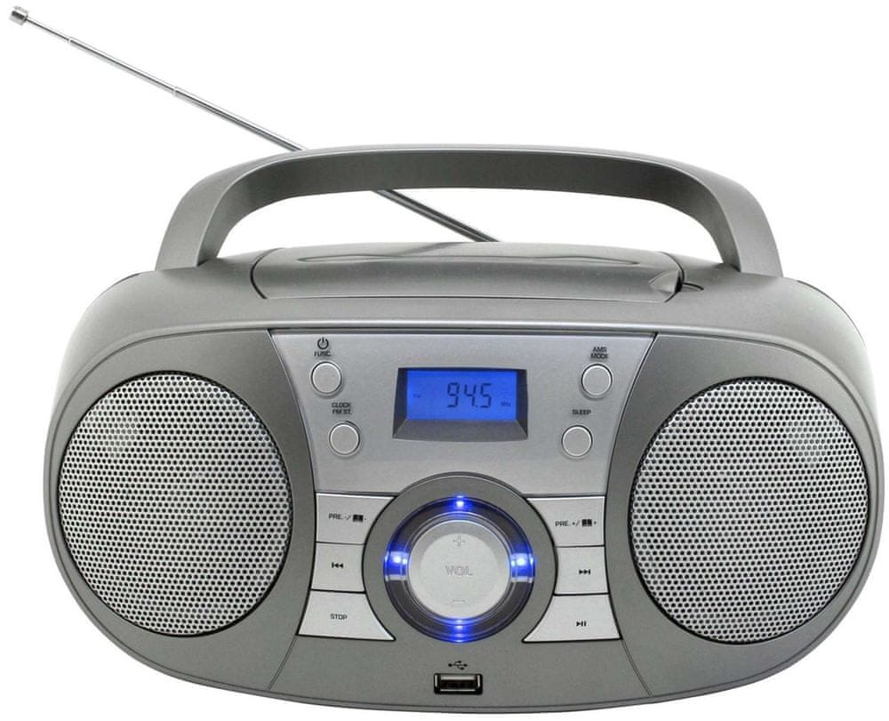 Bombox Radio Sieciowe Zegar Budzik Bluetooth Soundmaster SCD1800TI CD/MP3