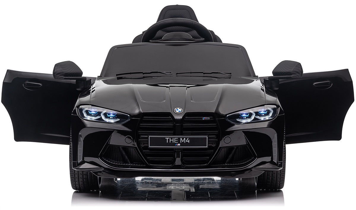 BMW M4 Autko na Akumulator Skóra Czarne 12V 10Ah Dwa Najmocniejsze Silniki