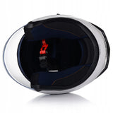 Kask Motocyklowy Otwarty Ochronny Blenda Przeciwsłoneczna Biały Rozmiar XL