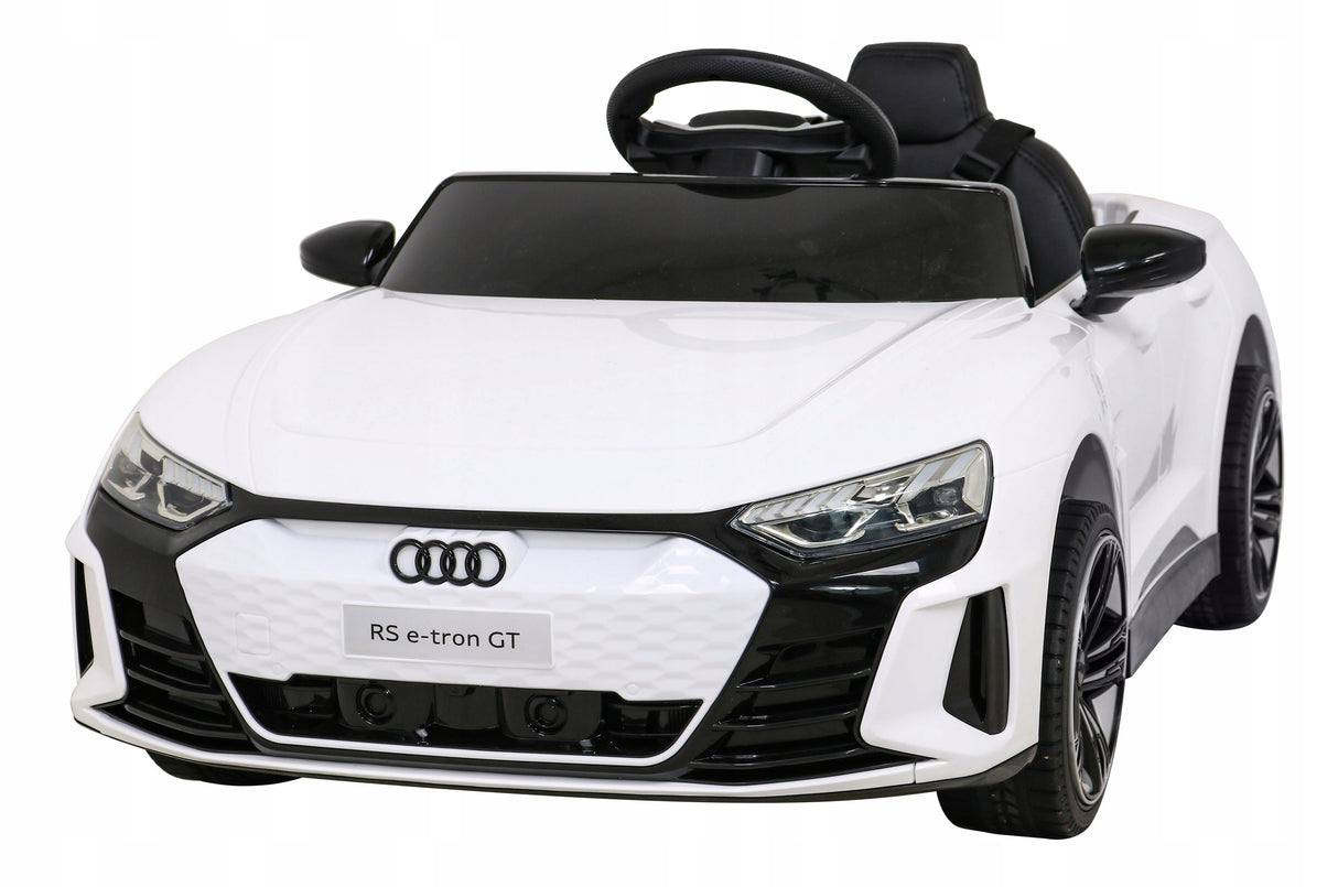 Audi E-Tron RS GT Autko na Akumulator Skóra Biały 12V 7Ah 90W dla Dziecka