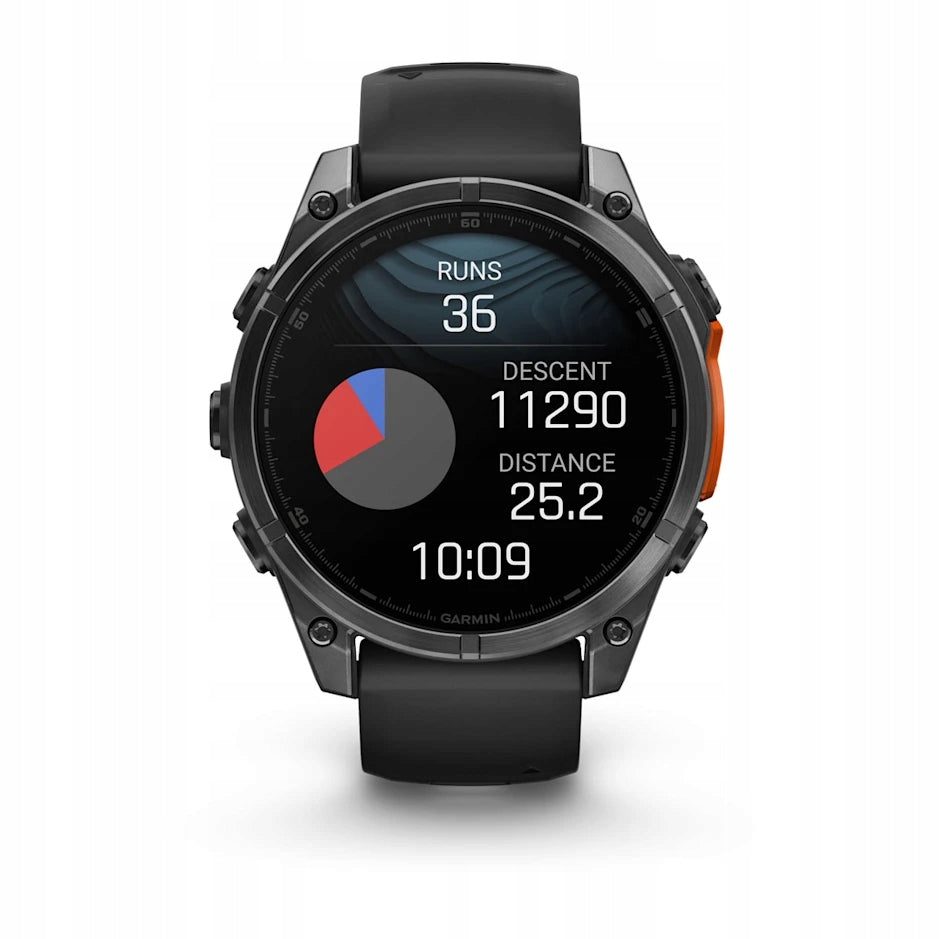 Smartwatch Garmin Fenix 8 47mm AMOLED Czarny Stainless Steel Multisportowy