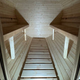 Sauna Ogrodowa Beczka Szwedzkie Drewno 240 cm z Piecem HARVIA VEGA BC80