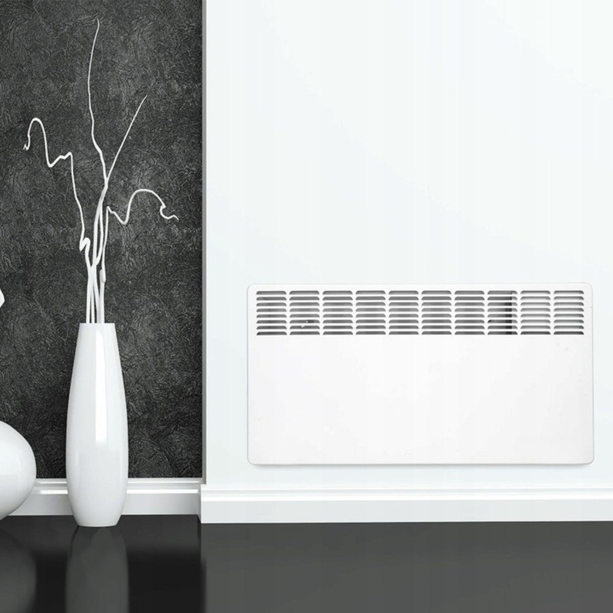Grzejnik Konwektorowy Elektryczny z Termostatem Dotykowy WiFi 1500W Biały