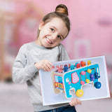 Gra Układanka Drewniana Edukacyjna Słonik Kostka Wbijak Słoń Montessori